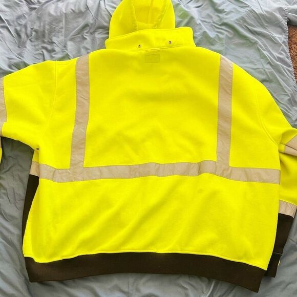 Visability Enhanced Apparel High Visability Jacket Removable Hood Big & Tall 6X - Picture 8 of 8